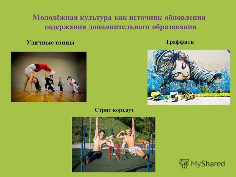 Обновления дополнительного образования. Концепция развития школы дополнительного образования. Обновления дополнительного образования. Содержание образования. 2010 год молодежная культура.