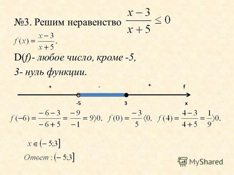 Решение неравенства любое число