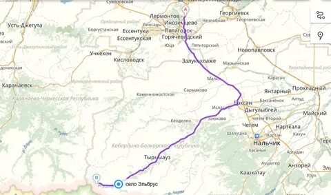 Дорога до кисловодска на машине