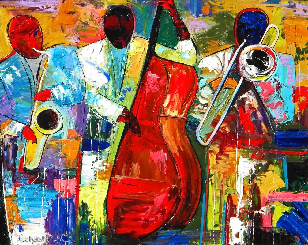 Music painting. Саксофонист в джазе живопись. Джаз в изобразительном искусстве. Живопись в стиле джаз. Джаз в абстрактной живописи.