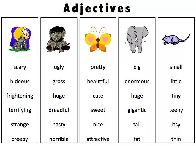 Прилагательные для описания животных на английском. Задания на прилагательные в английском языке. Прилагательные в английском языке для детей. Adjective в английском.