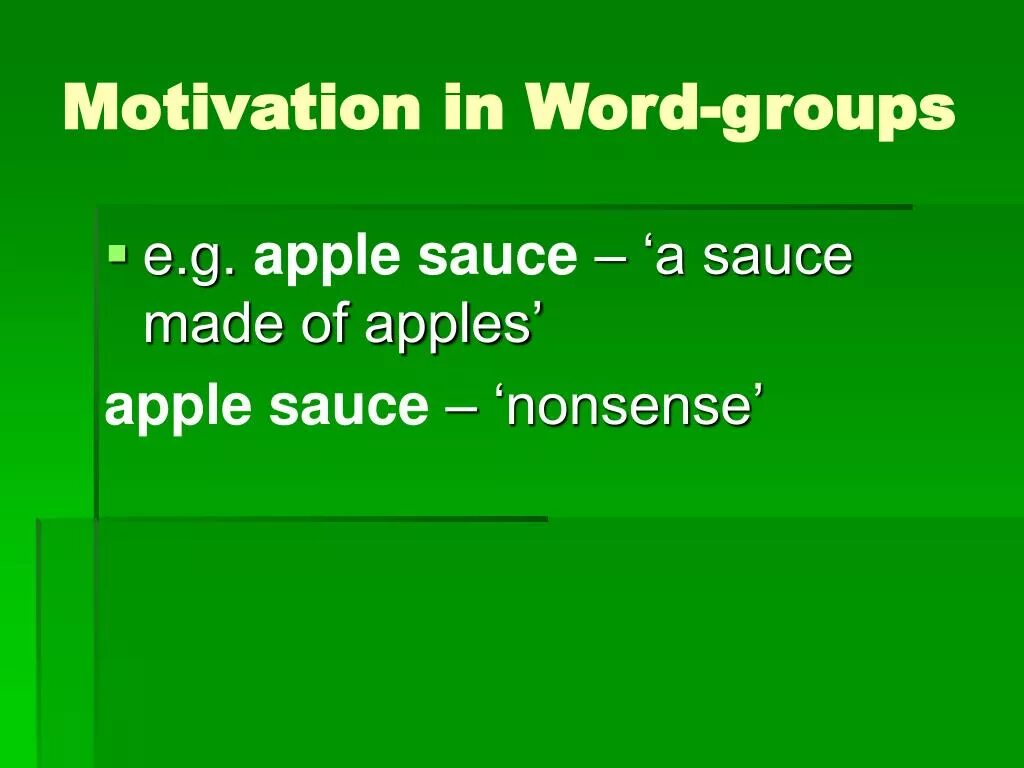 Motivated Word Groups. Word combination презентация. Motivation in Word-Groups..