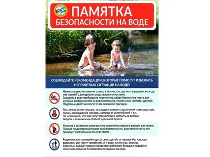 Памятка дети на воде