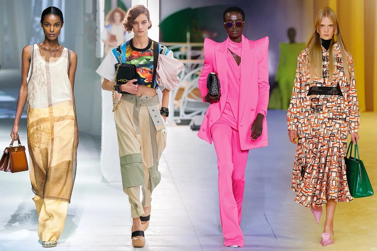 Какие цвета в моде 2024 году одежде. Модные тенденции в одежде. Модный показ. Современные модные тенденции в женской одежды.
