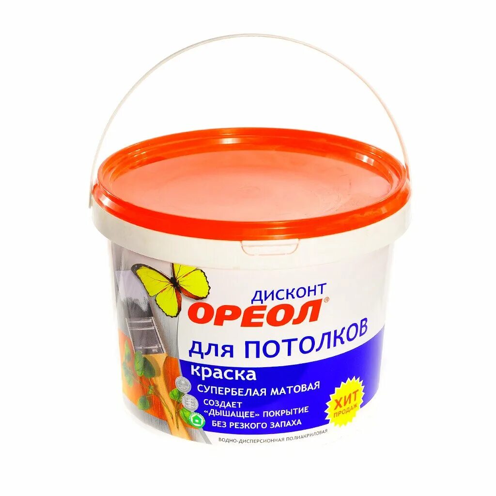 Краску ореол дисконт. Водно-дисперсионная краска ореол discont. краска вд ореол-дисконт для потолков с/б полиакр. матовая 13 кг/1. ореол дисконт краска для потолков супербелая. ореол дисконт краска.