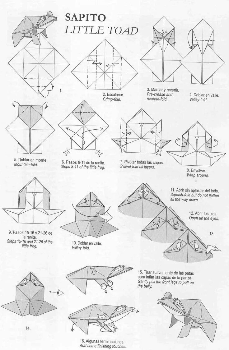 Check this origami jumping frog Ikuzo Origami Origami frog, Jumping frog origami