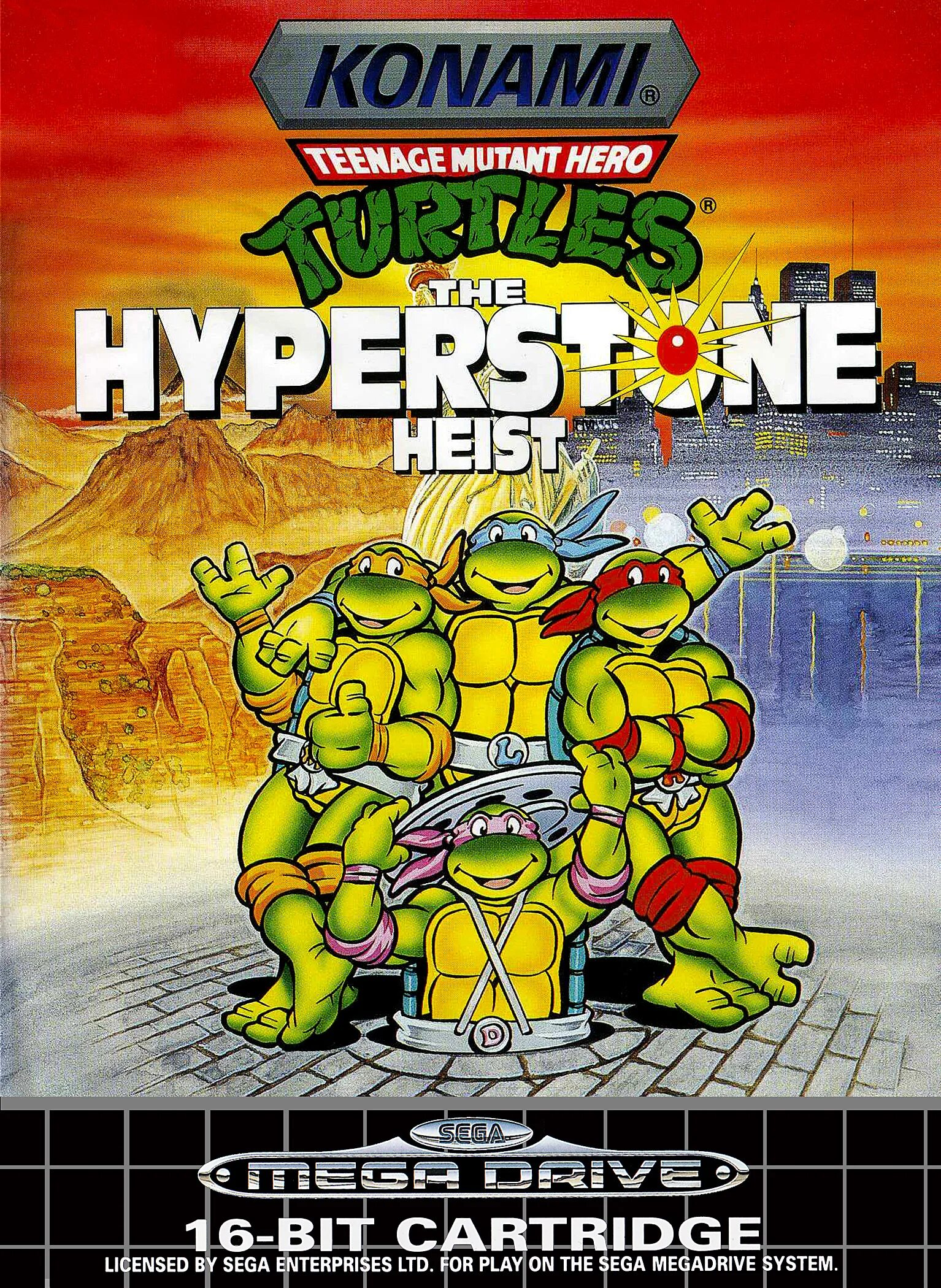 Tmnt sega. Teenage Mutant Ninja Turtles the Hyperstone Heist. Teenage Mutant Ninja Turtles the Hyperstone Heist Sega обложка. Черепашки ниндзя Hyperstone Heist. Teenage Mutant Ninja Turtles: the Hyperstone Heist (Sega Genesis).