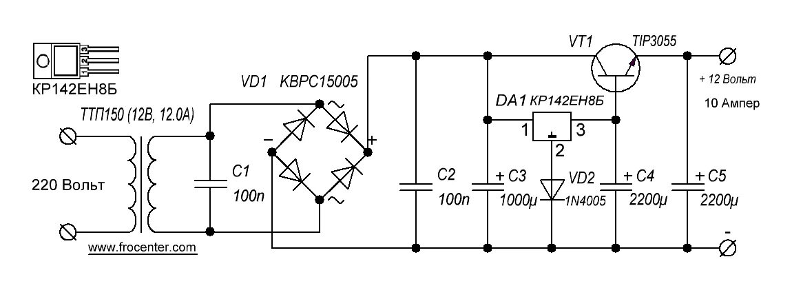 Мощный стабилизированный блок питания на 12 вольт. Схема блока питания на 12 вольт 5 ампер. Блок питания 12 вольт 10 ампер схема. Регулируемый блок питания 12 вольт 5 ампер.