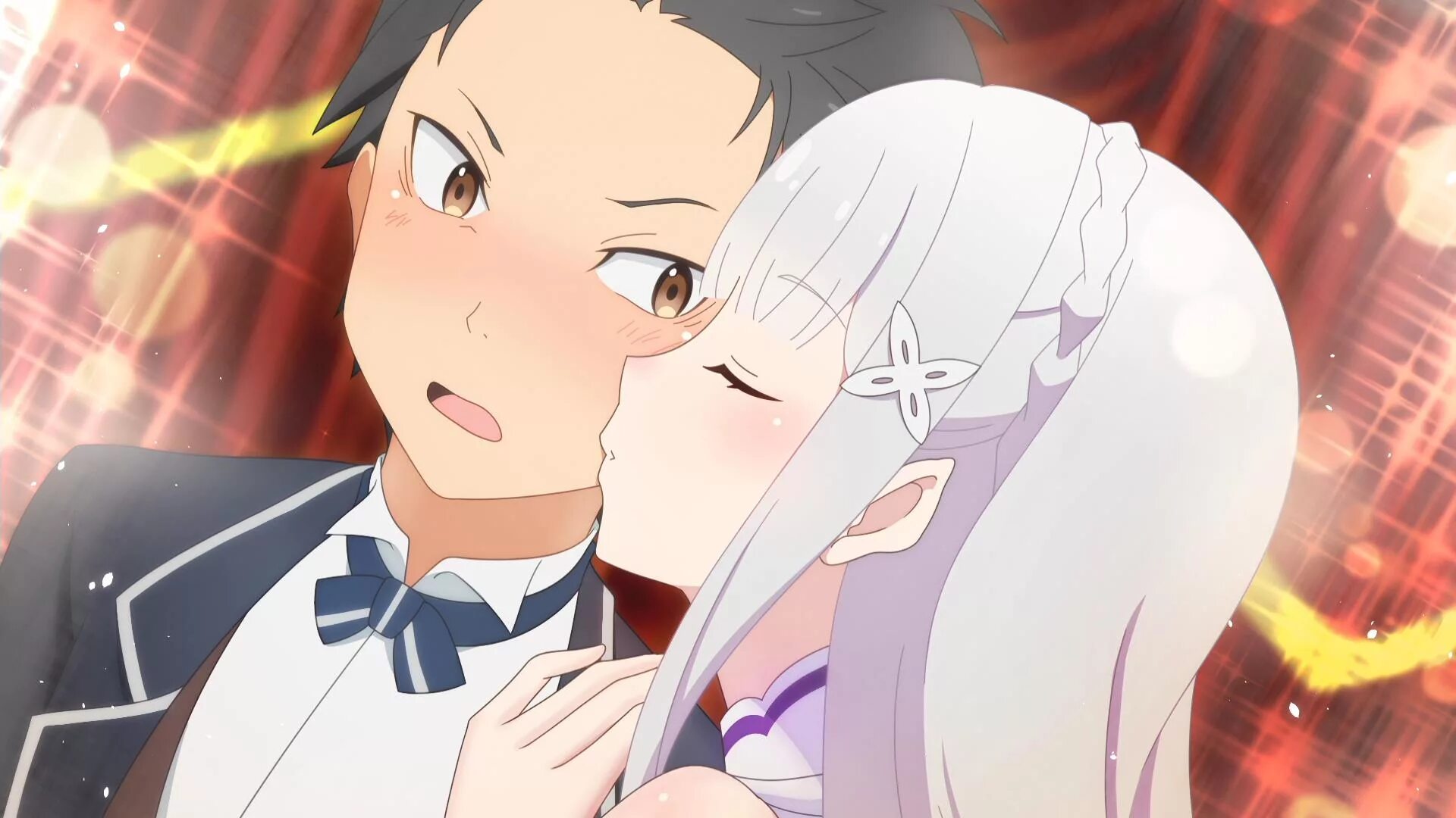 Jut su re zero. Re zero поцелуй эмилии и субару.