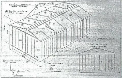 Гараж металлический чертежи
