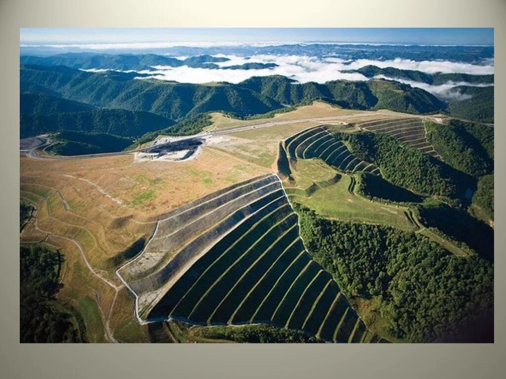 сталинские лесозащитные полосы. антропогенный ландшафт. промышленный пейзаж. антропогенные комплексы австралии. озеленение терриконов.