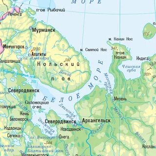 Найти на карте белое море