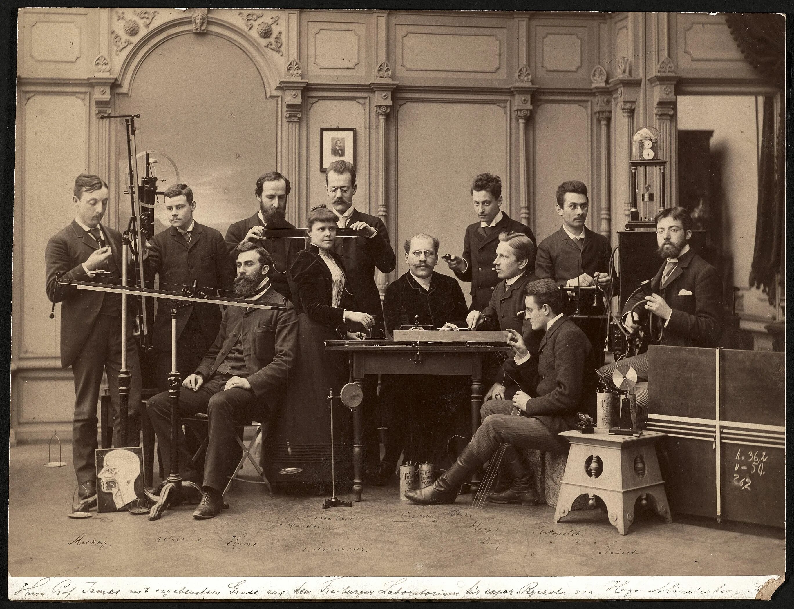 Лаборатория Вундта в Лейпциге 1879.