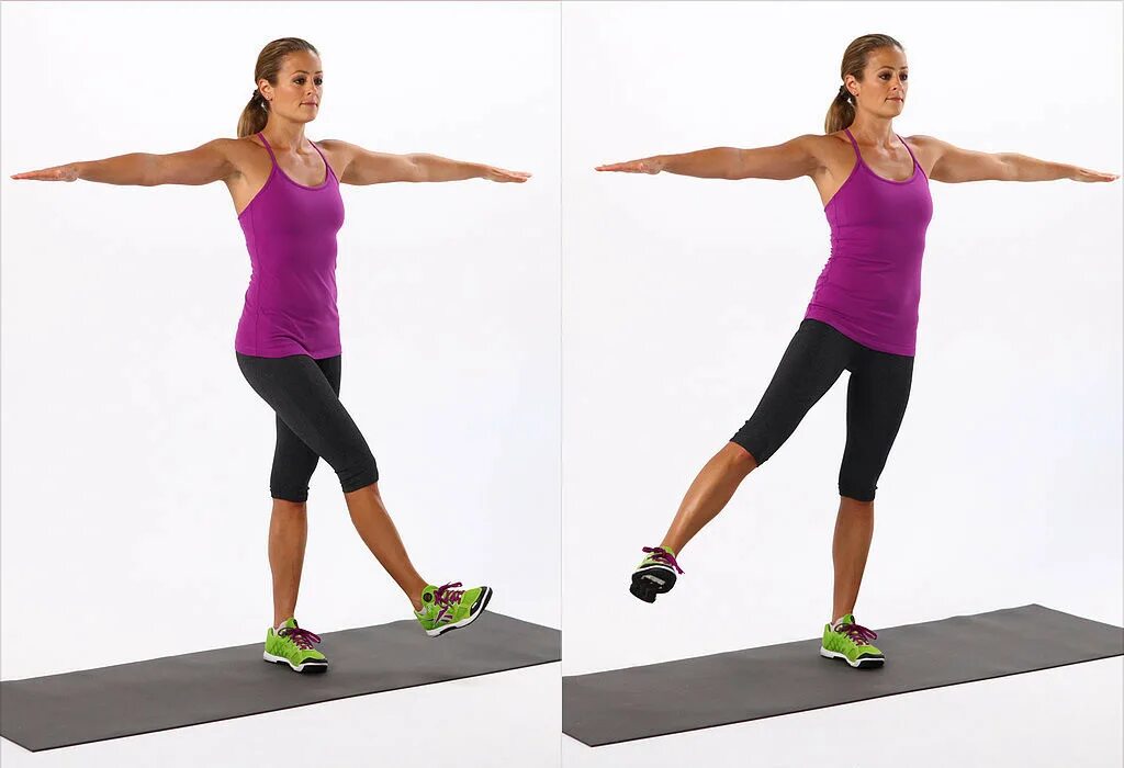 отведение ноги назад стоя с резинкой. болгарские выпады (сплит приседания). отведение ноги вбок упражнение. гоблет приседания. приседания с подъемом на носки.