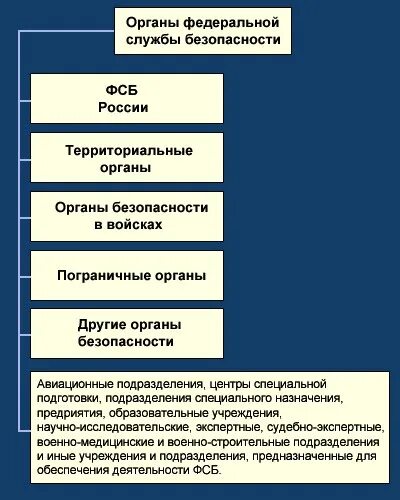 К органам безопасности рф относятся. Структура органов Федеральной службы безопасности России.