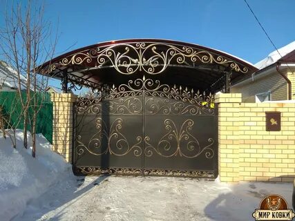 Навес с ковкой