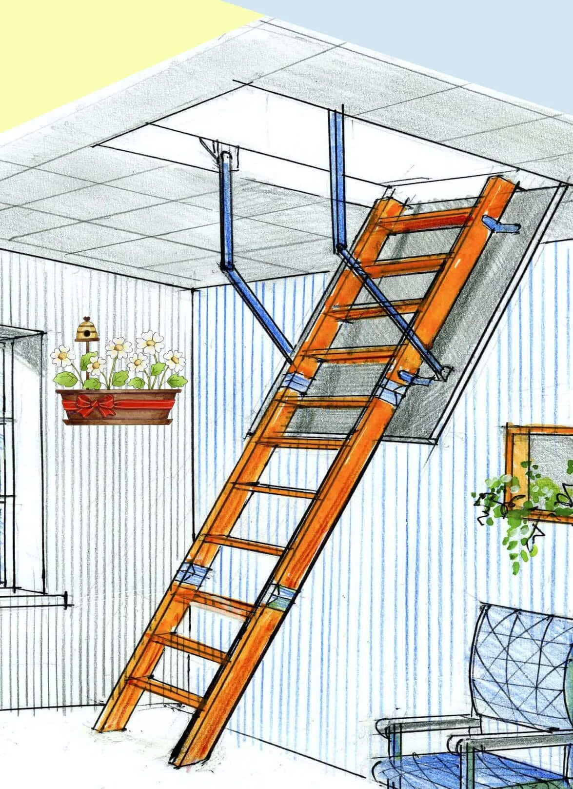 Поднимающаяся лестница на чердак. Чердачные люки с выдвижной лестницей. Лестница на чердак Визио. Лестница-люк Loft Ladder. Чердачная лестница с люком.