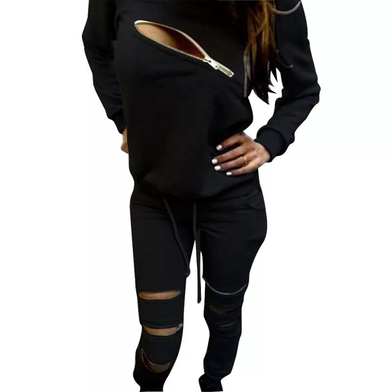 Спортивный костюм алиэкспресс. Необычные спортивные костюмы женские. Спортивный костюм женский на молнии. Спортивный костюм с дырками. Черный спортивный костюм женский.