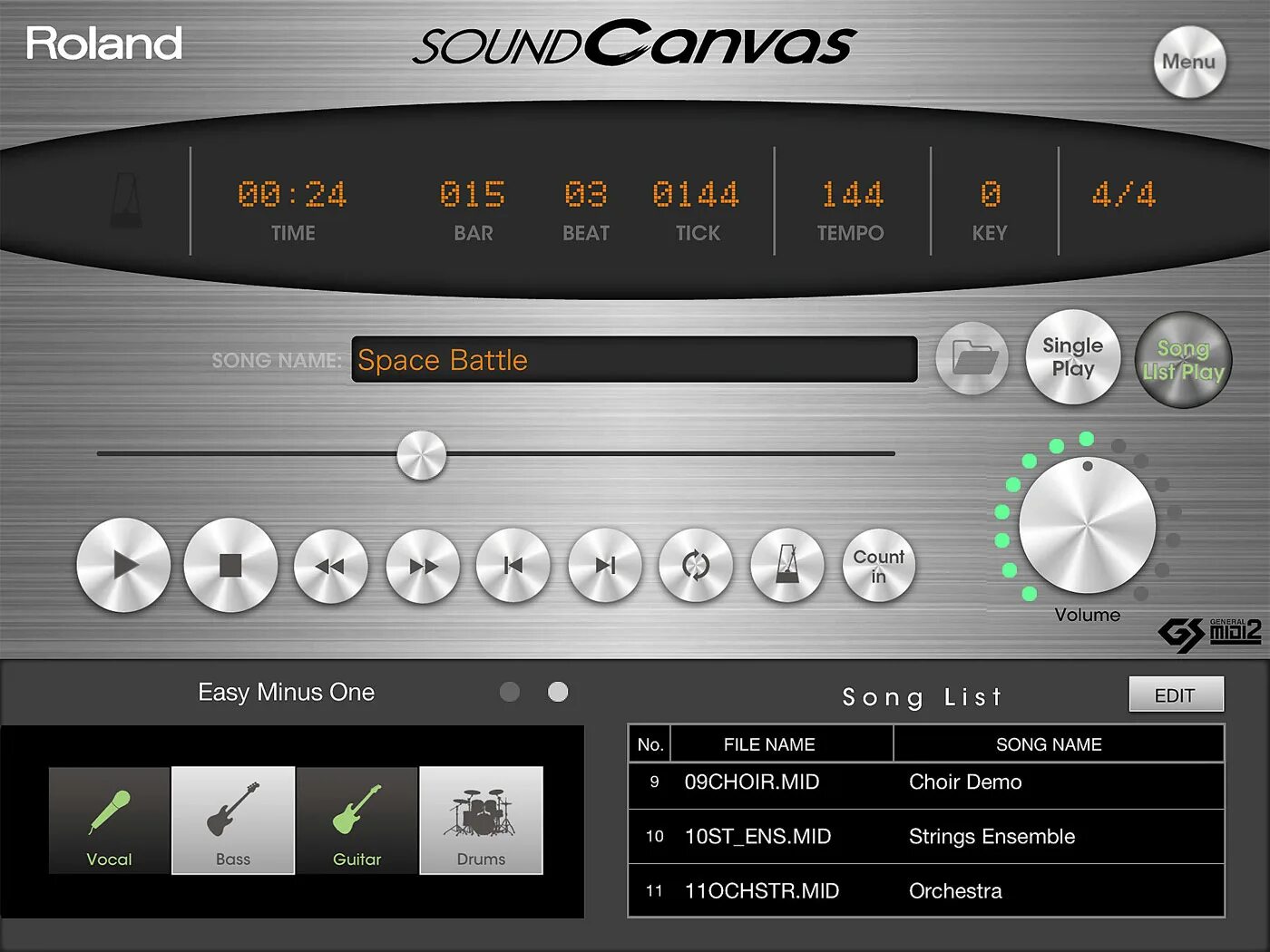 Sound canvas va. Roland sound canvas. roland virtual sound canvas. roland sound canvas drum map. midi player.