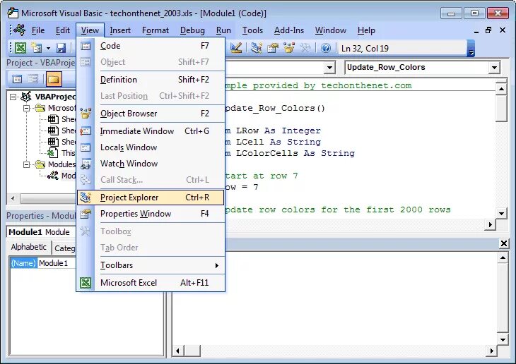 Корень на висуал басик. Vba project. Vba 2003 проверить правильность. Графический редактор paint конспект урока по информатике. Меню вид в visual basic.