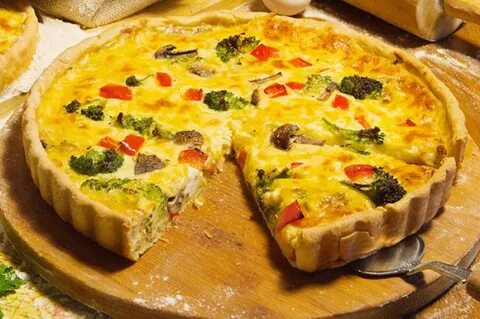 Киш с курицей и сыром