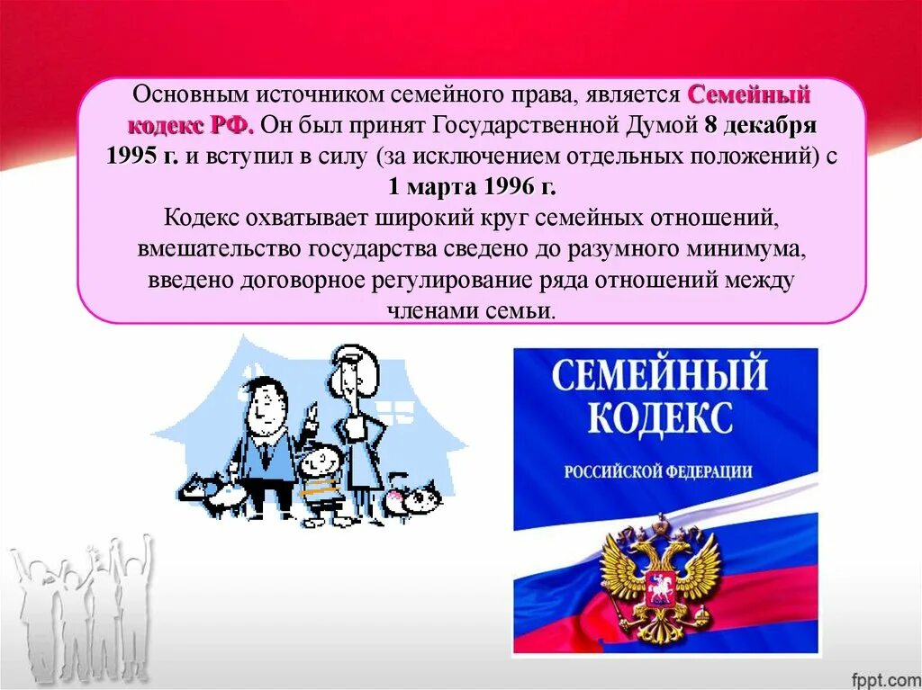 Суждение о семейном праве российской федерации. Семейный кодекс для презентации. Семейное право кодекс. Семейное законодательство кодекс. Семейное право и семейный кодекс.