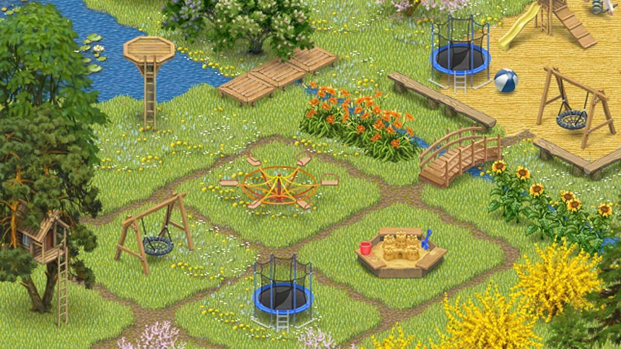 Kids playing backyard pool. Игра из вконтакте садовый участок. Плей гарден. Надувная горка для детей. Детская площадка ранчо.