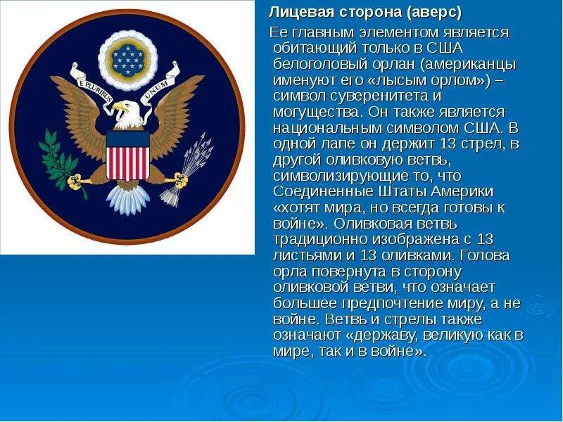 Какой из них является символом сша. Флаг и герб сша. орел сша герб. герб сша описание.