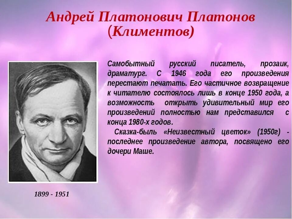 Био Андрея Платоновича Платонова. Платонов Климентов. Краткий рассказ о платонове