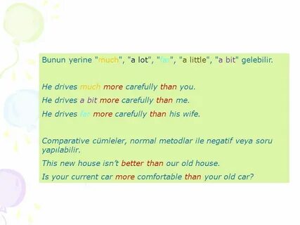Much a lot comparative