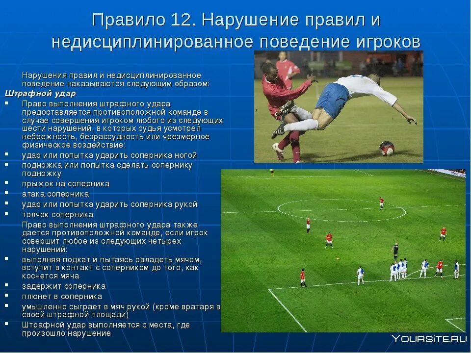 Сколько игроков находится на футбольном. Нарушение правил и недисциплинированное поведение игроков в футболе. нарушение правил в футболе. футбол. правила.. правила и нарушения в футболе.