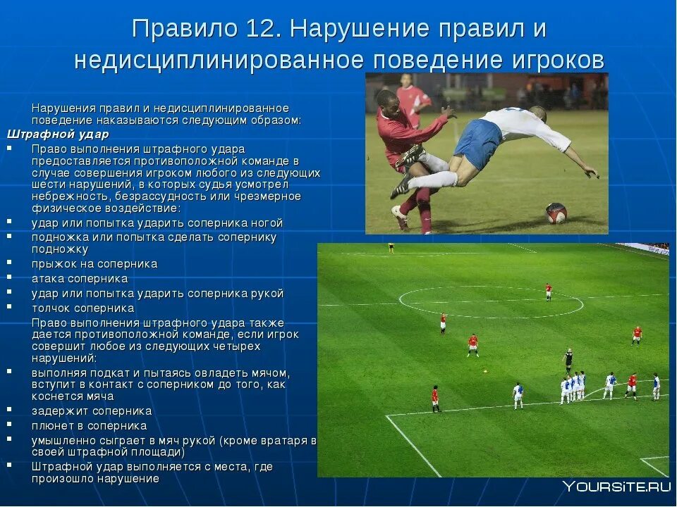 Сколько ударов в футболе. Нарушение правил и недисциплинированное поведение игроков в футболе. Нарушение правил в футболе. Футбол. Правила.. Правила и нарушения в футболе.