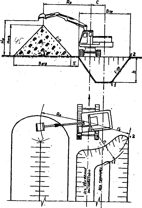 Схема разработки траншеи одноковшовым экскаватором. Схема копки котлована экскаватором. Схема разработки котлована одноковшовым экскаватором. Схема рытья котлована экскаватором. Разработка грунтов экскаватором обратная лопата