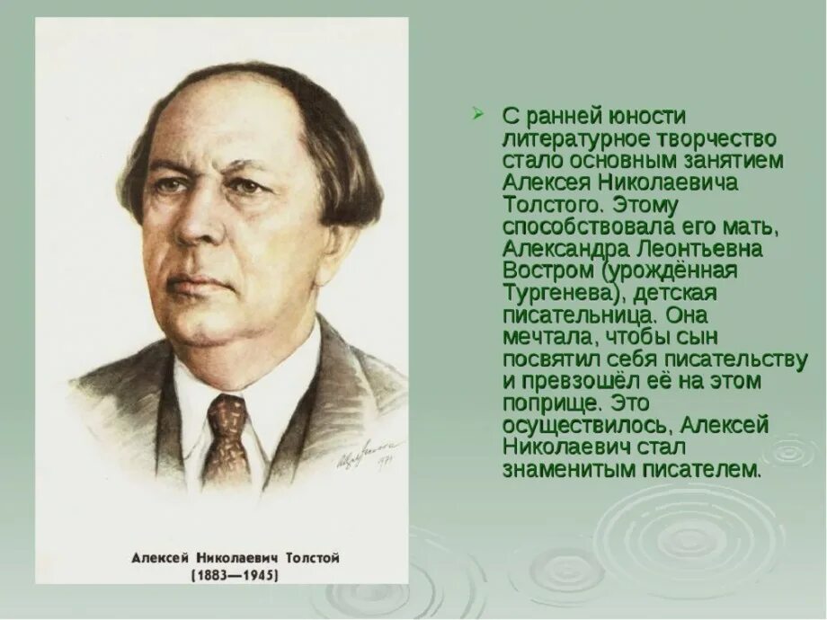 Имя писателя толстого. Портрет Алексея Николаевича Толстого. Портреты писателя - Толстого а.н...