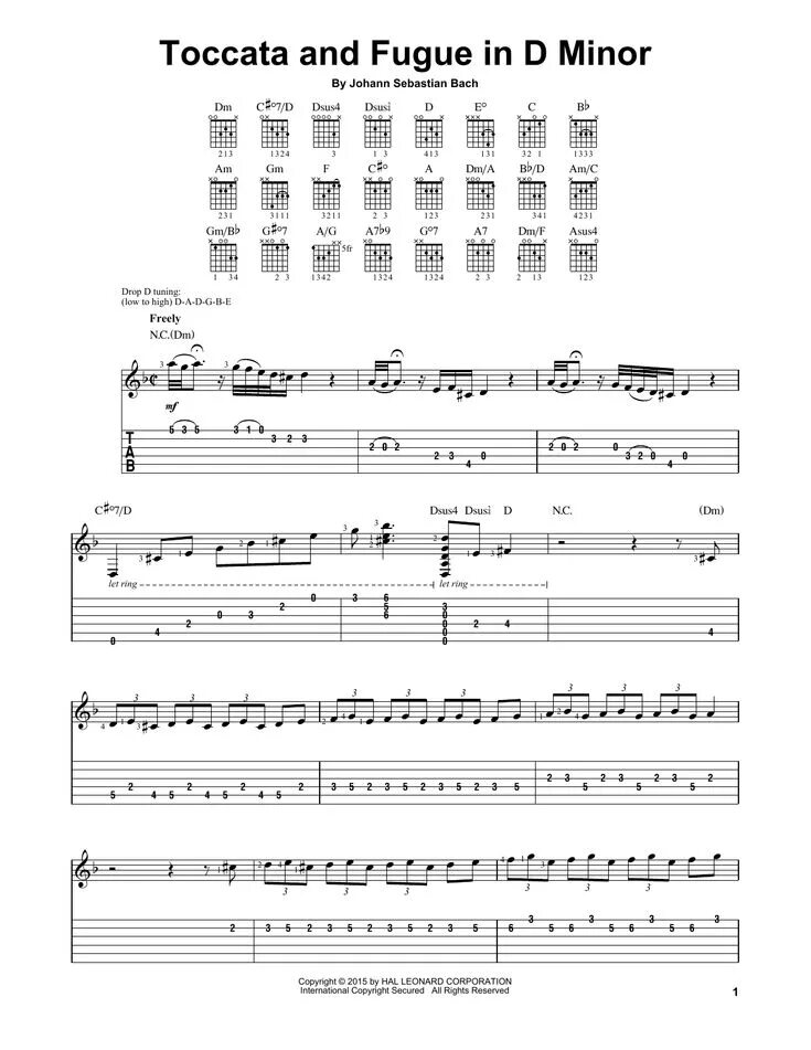 Bach toccata in d minor