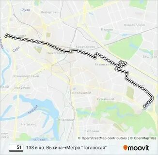 Маршрут 51 где едет