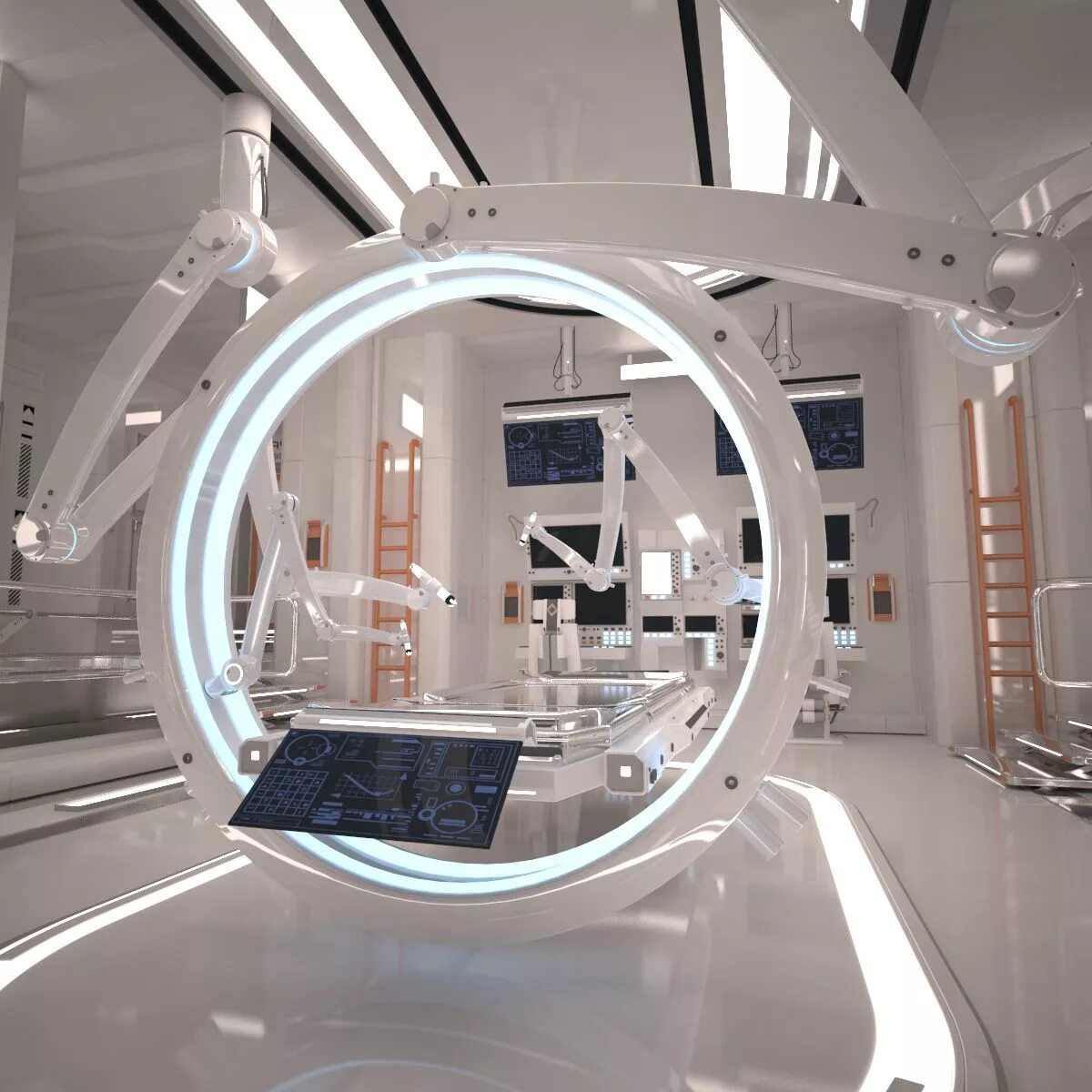 Высокие технологии и материалы будущего. Медицинская капсула sci fi. лаборатория будущего. футуристическая лаборатория. высокотехнологичные лаборатории будущего.