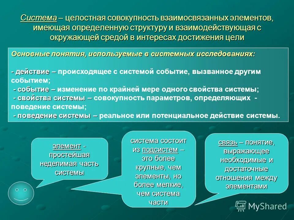 Представляют собой систему взаимосвязанных элементов. Представляют собой систему взаимосвязанных элементов