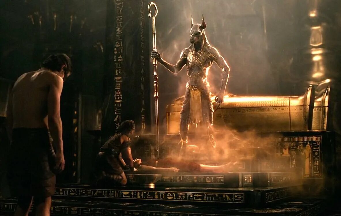 Попали загробный мир. Анубис Бог Египта. Боги Египта / Gods of Egypt (2016).