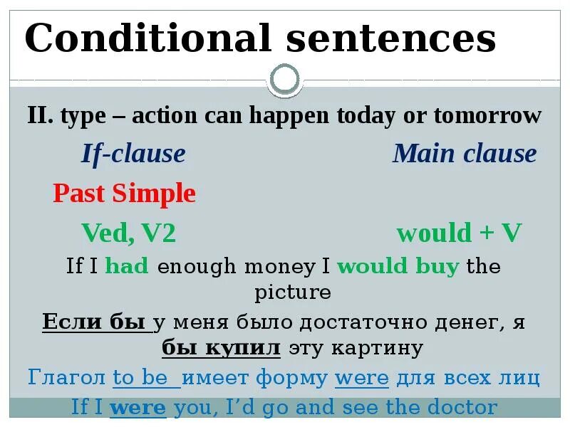 Conditionals pictures. Предложения conditional. Second conditional правило. Conditionals формулы. First conditional second conditional правило.