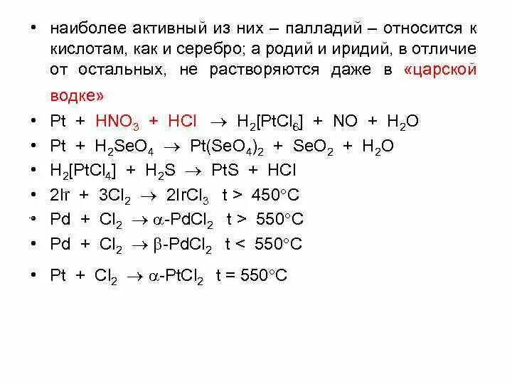 Кислота палладия