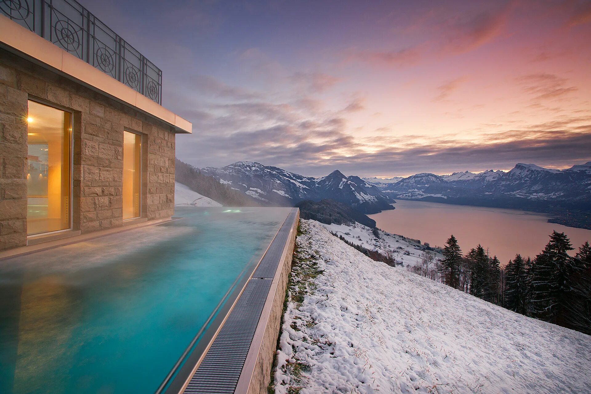 Отели с зимним бассейном. Вилла honegg. villa honegg, switzerland. hotel villa honegg. отель в швейцарии в горах с бассейном villa honegg.