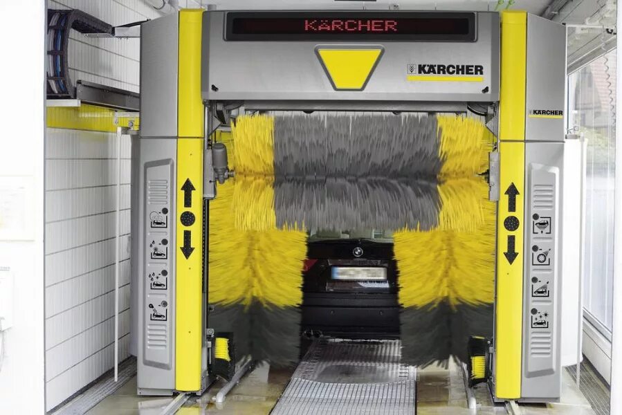 Автоматизированная грузовая портальная мойка Karcher RB 6000 Basic. Автоматическая портальная мойка для легковых автомобилей CB-1. Щеточная автоматизированная машина для мойки авто. Портальная автомойка Karcher CB 2-25.