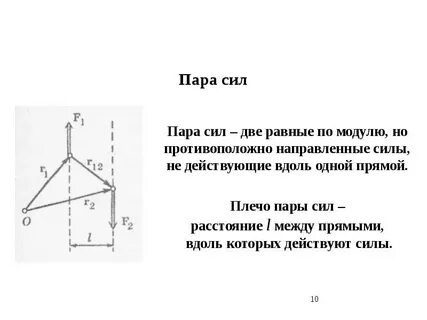 Плечо пары сил это