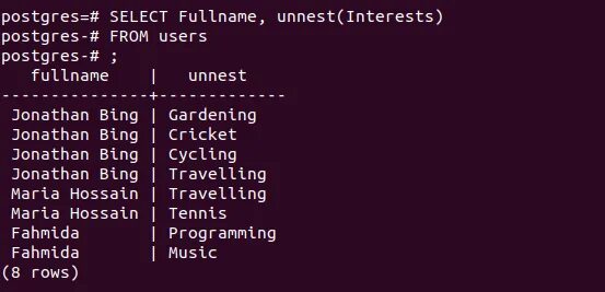 Postgresql select array. Postgresql массив. unnest postgresql. unnest.