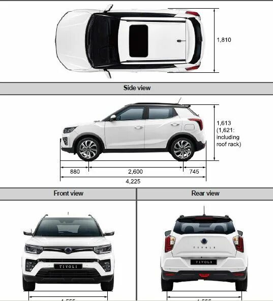 SSANGYONG Tivoli габариты. Габариты Ссанг енг. Ширина саньенг Тиволи. Саньенг Тиволи клиренс.