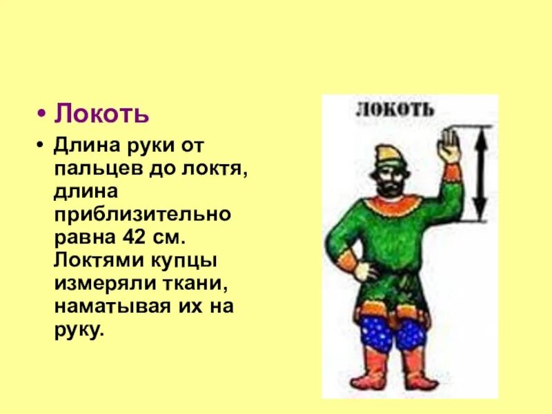 Коле стало интересно чему примерно равен. Меры длины. Старинные меры длины. Локоть (единица длины). Меры длины на Руси.