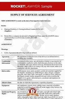 Agreement relating to the