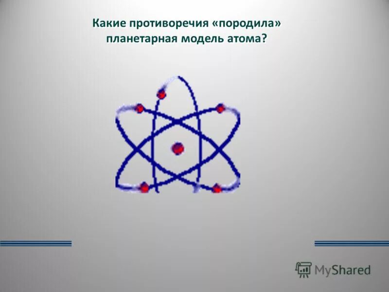 Чему противоречила планетарная модель атома