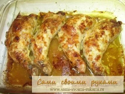 Окорочок фаршированный грибами в духовке